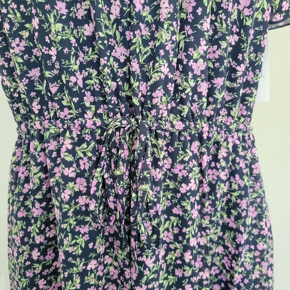 Time and Tru Floral On/Off Shoulder Flutter Sleeve Maxi Dress M NWT Multi Tiered - Picture 8 of 16